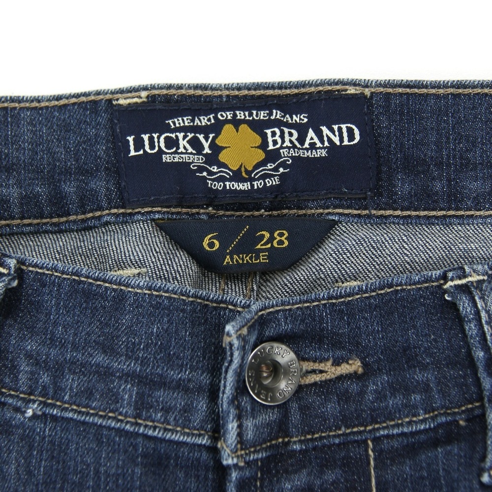Lucky Brand Womens Sweet N Low Bootcut Ankle Jeans Sz 6 / 28 (31 x 30) Med Denim - Picture 7 of 9